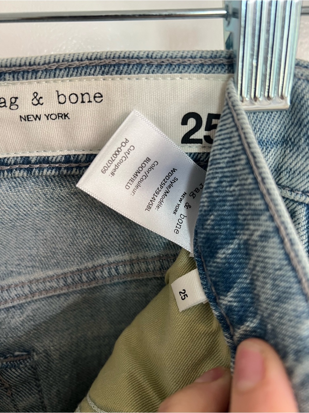 NWT Rag & Bone Andi High-Rise Raw Cuffed Wide-Leg Jeans in Bloomfield Size 25 - Picture 9 of 10